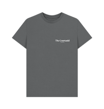 Load image into Gallery viewer, Slate Grey Unisex Small White Logo T-Shirt
