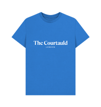 Load image into Gallery viewer, Bright Blue Unisex White Logo T-Shirt