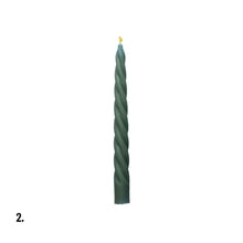 Load image into Gallery viewer, Beeswax Sea Blue Dinner Candle Assorted