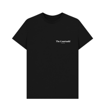 Load image into Gallery viewer, Black Printed T-shirt Front