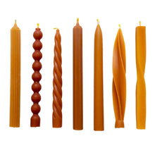 Load image into Gallery viewer, Beeswax Orange Dinner Candle Assorted