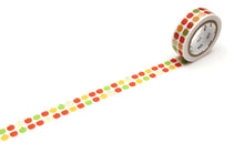 Load image into Gallery viewer, Colorful apple tape with a visible brand label on a white background