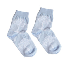Load image into Gallery viewer, Socks Light Blue Lace