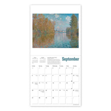 Load image into Gallery viewer, Calendar with a painting of a bridge over water in September