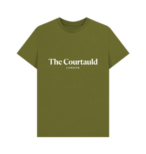 Load image into Gallery viewer, Moss Green Unisex White Logo T-Shirt