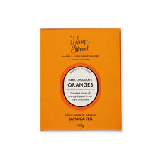 Load image into Gallery viewer, Orange packaging of Pump Street Dark Chocolate Oranges on a white background