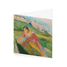 Load image into Gallery viewer, Greetings Card Wiegele Young Woman Landscape