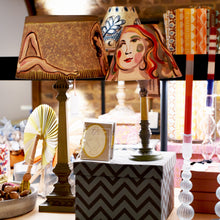 Load image into Gallery viewer, Hand Painted Table Lamp Stand Square Medium