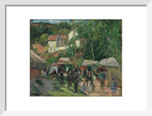 Load image into Gallery viewer, Camille Pissarro, Festival at L'Hermitage, Framed, White, Small