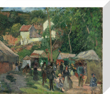 Load image into Gallery viewer, Camille Pissarro, Festival at L'Hermitage, Framed, White, Small