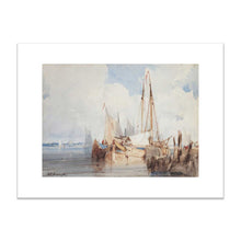 Load image into Gallery viewer, Richard Parkes Bonington, Fishing Boats Moored in an Estuary
