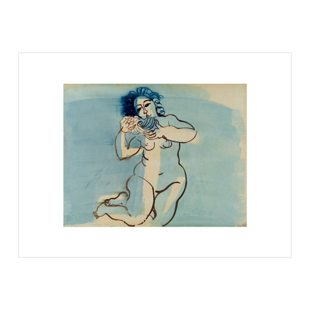 Nude woman with shell