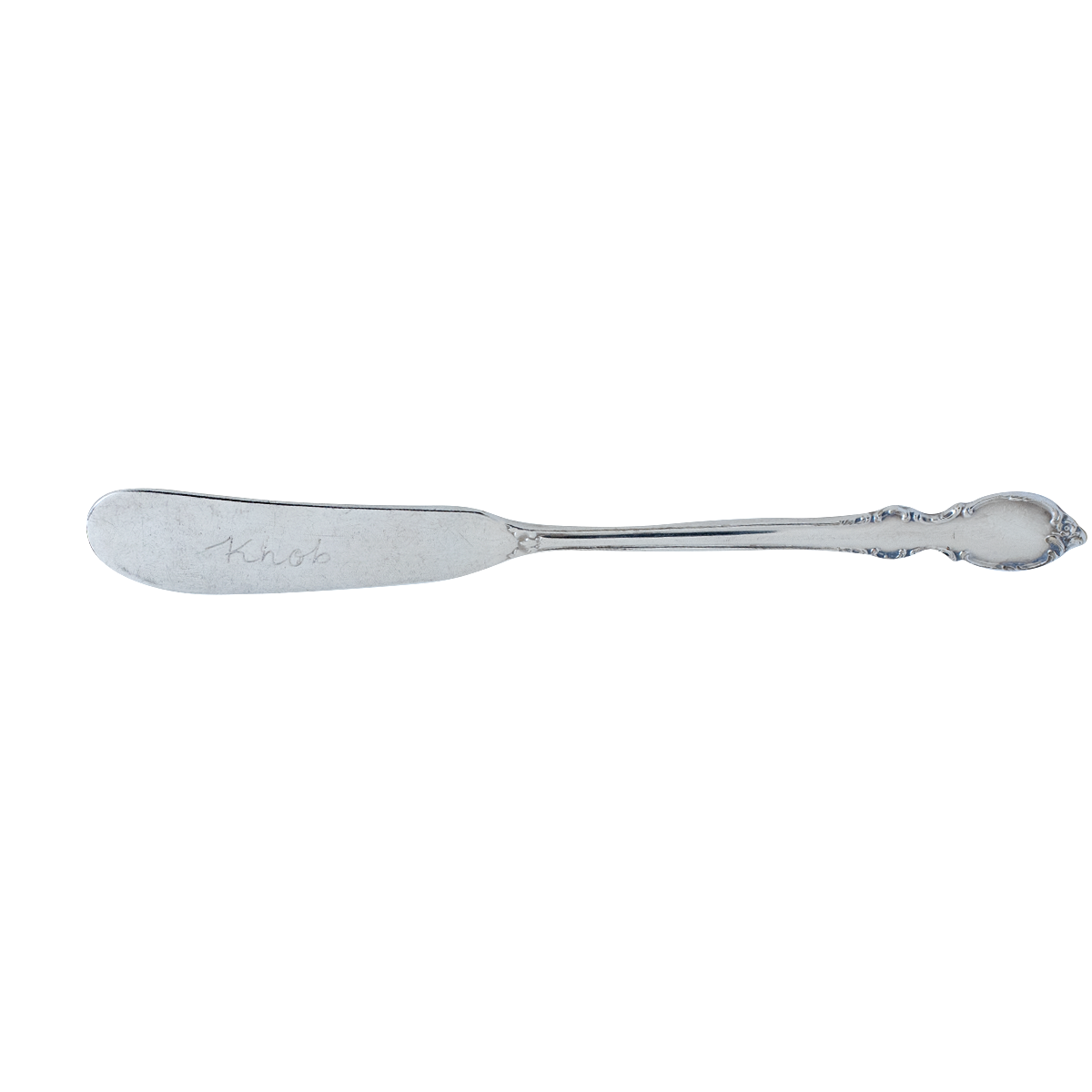 Vintage Butter Knife Hand Engraved Knob