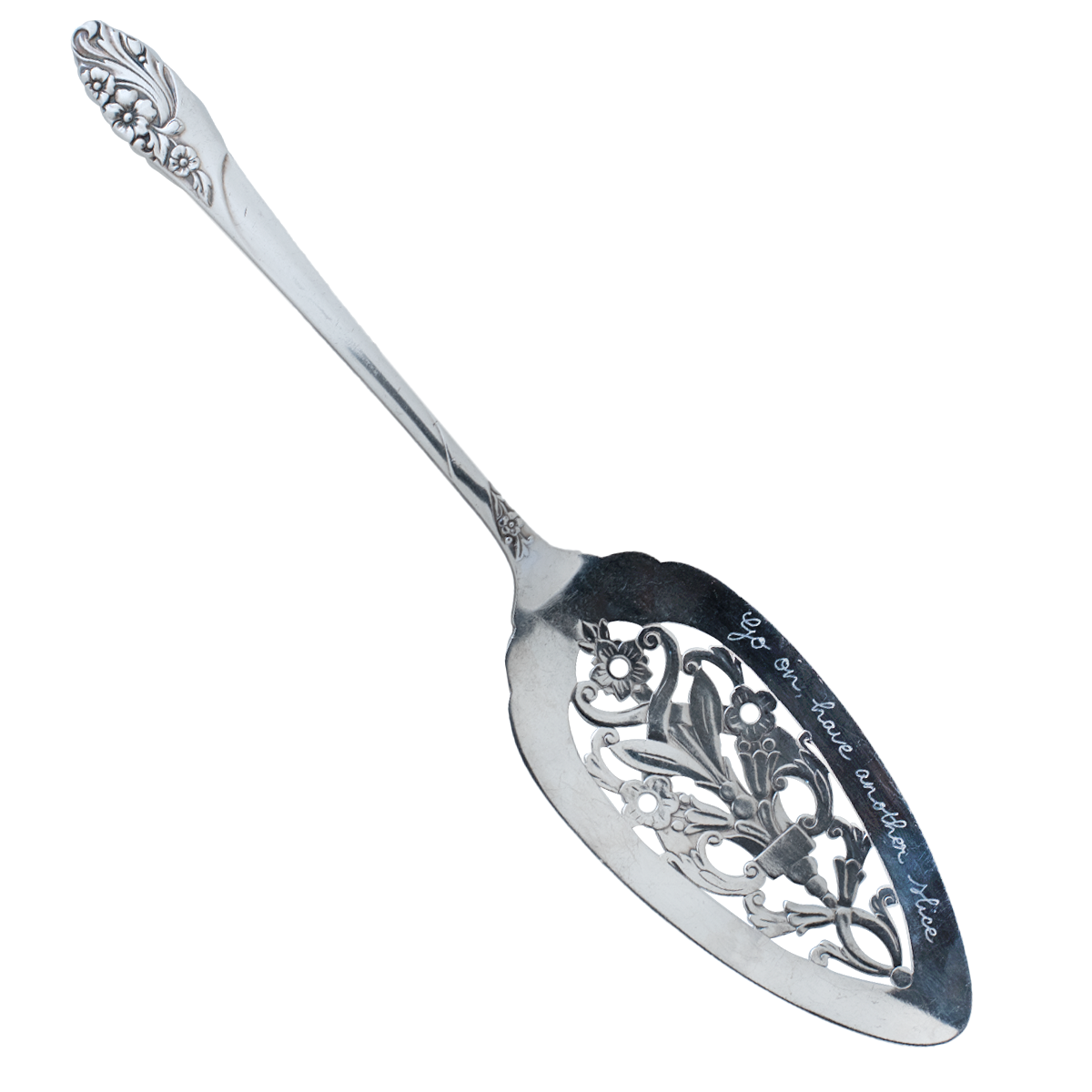 Vintage Cake Slice Hand Engraved Go on