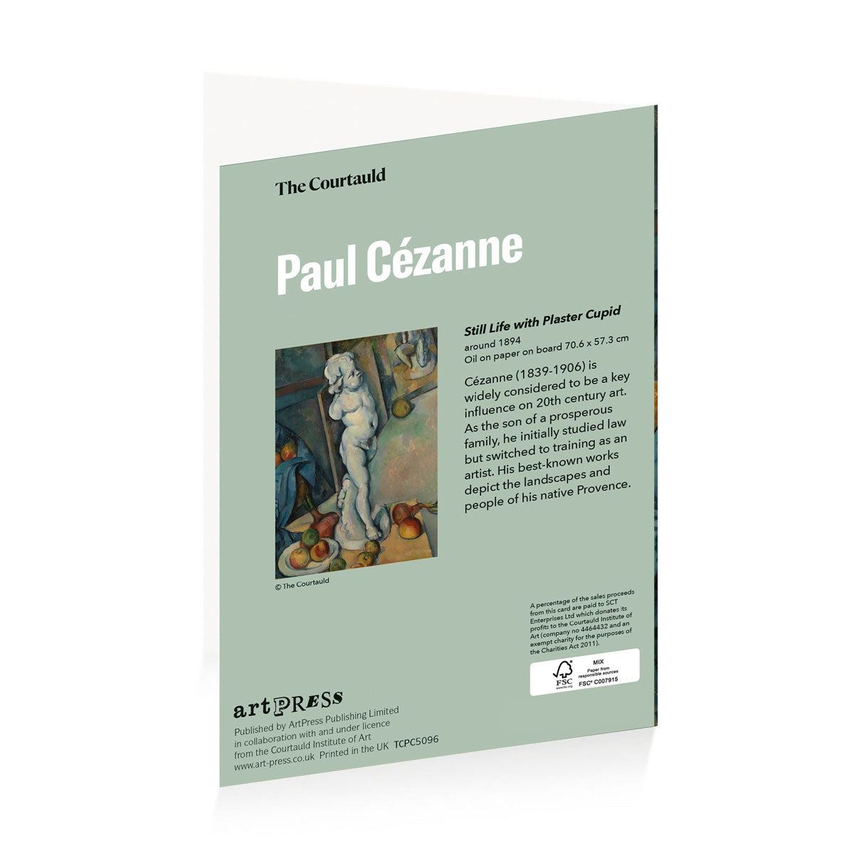 Greetings Card Czanne Plaster Cupid