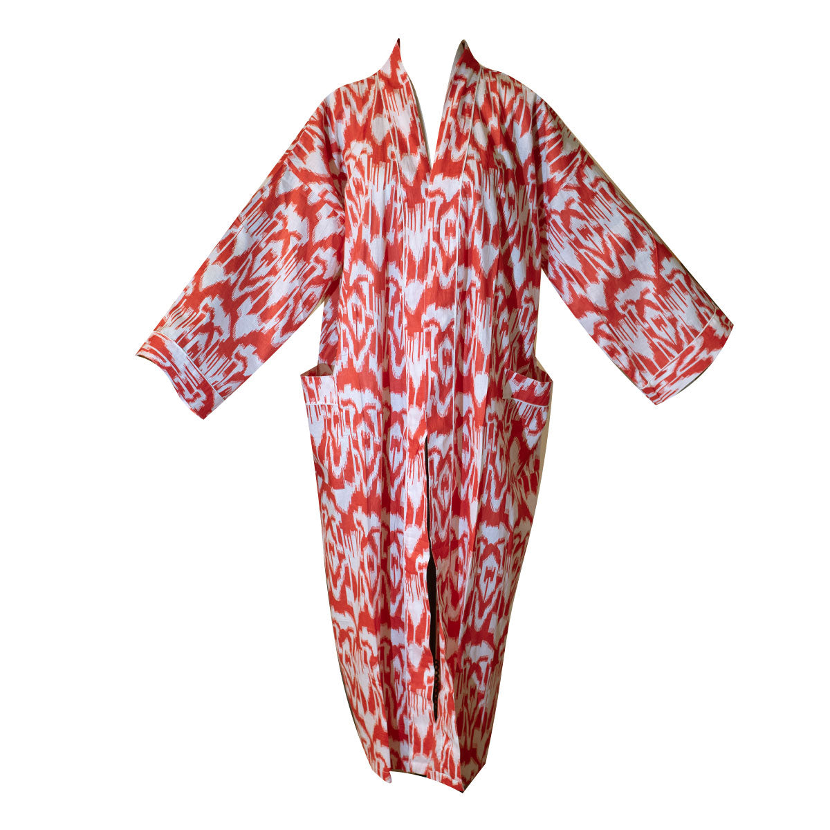 Cotton Robe Red Ikkat