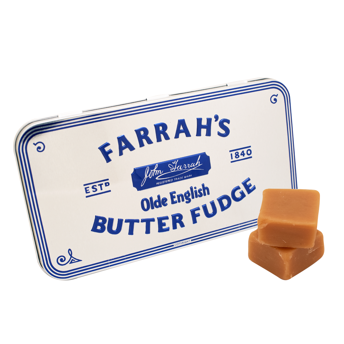 Farrah's Olde English Butter Fudge Tin