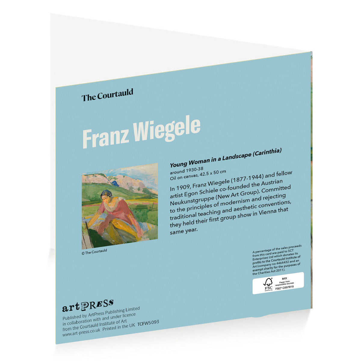 Greetings Card Wiegele Young Woman Landscape