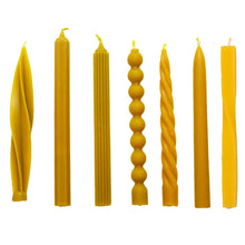Load image into Gallery viewer, Beeswax Yellow Dinner Candle Assorted
