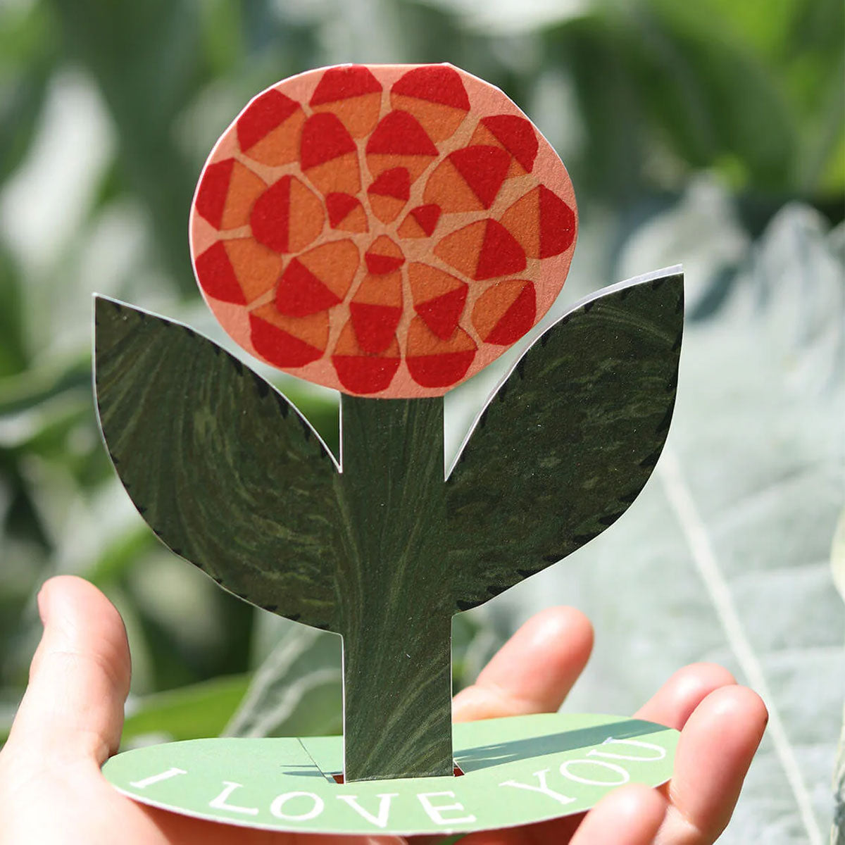 Greetings Card Pop-Up Love Flower