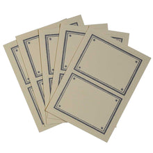 Load image into Gallery viewer, Set of beige cards with decorative borders on a white background
