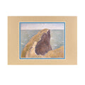 Double Mounted Print A4 Seurat Le Bec du Hoc, Grandcamp