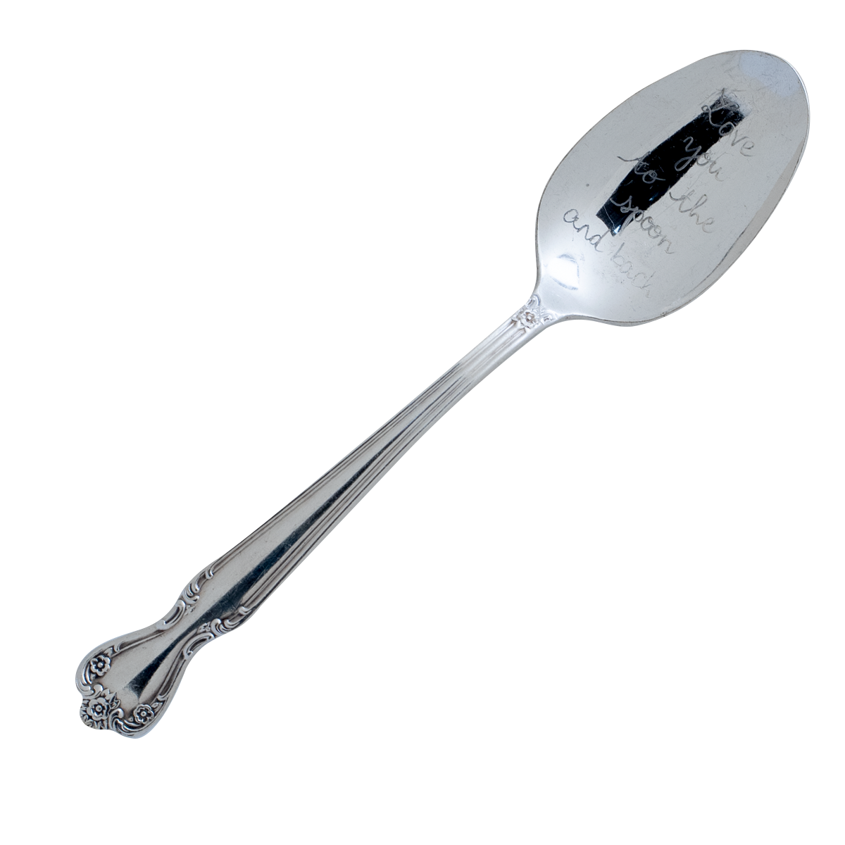 Vintage Teaspoon Hand Engraved Love you