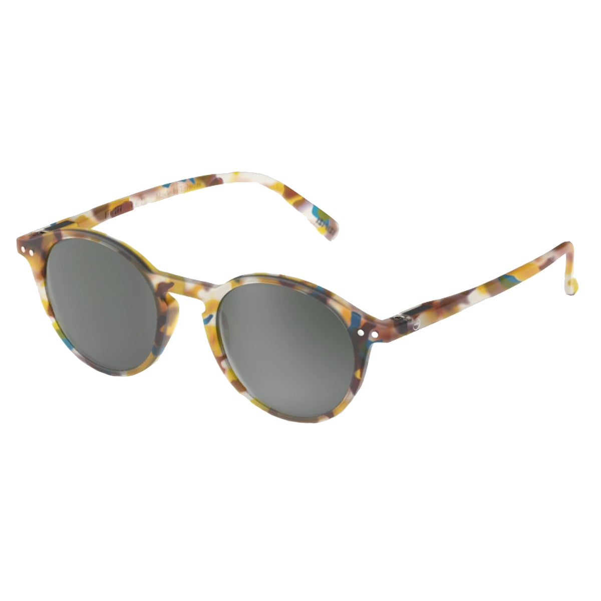 Sun Glasses Round D Blue Tortoise