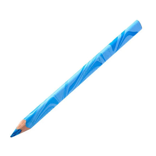 Blue pencil on a white background