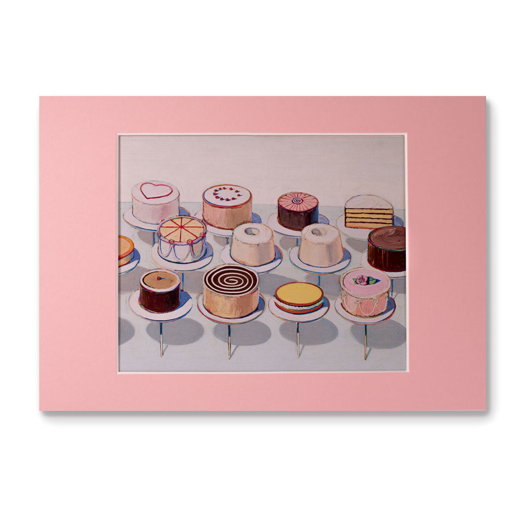 Mounted Print A4 Thiebaud Cakes