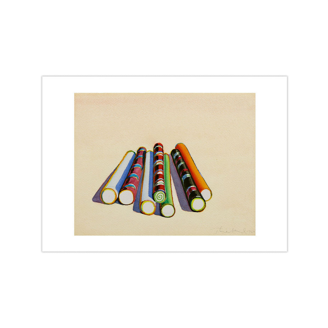 Postcard Thiebaud Seven Candy Sticks