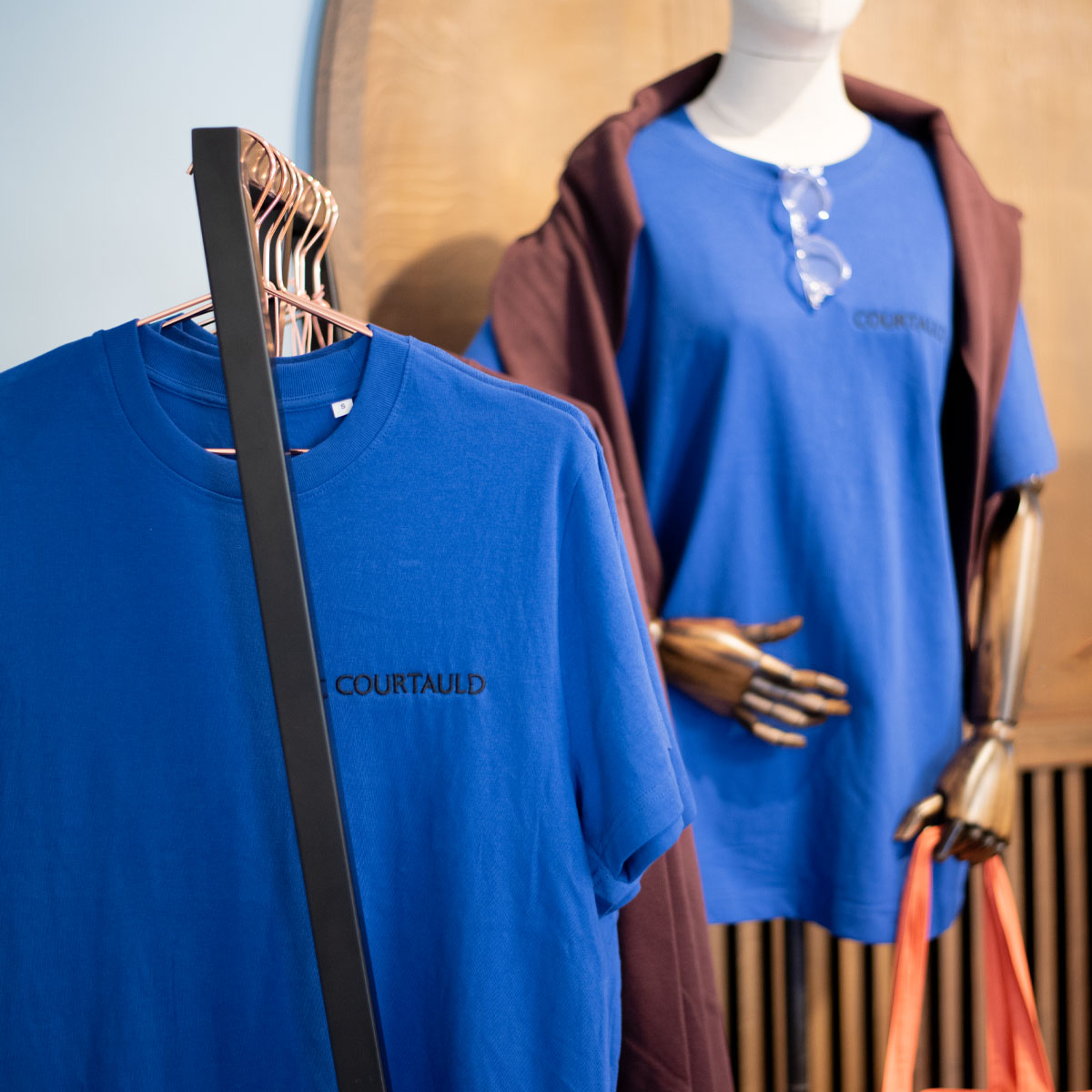 Courtauld Embroidered T-Shirt Blue S