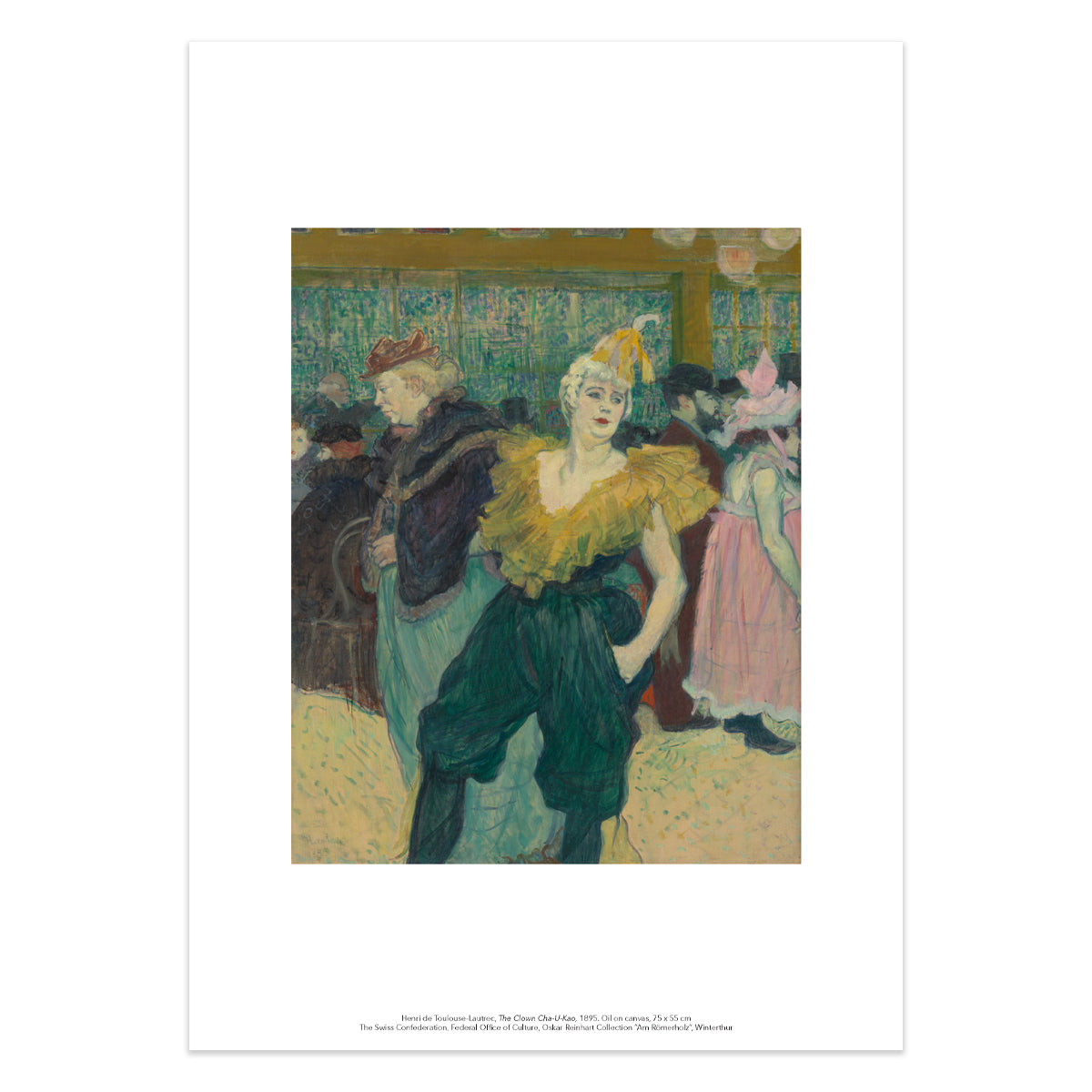 Mounted Print A4 Toulouse-Lautrec The Clown – The Courtauld Shop