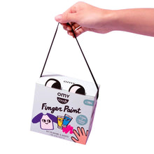 Load image into Gallery viewer, Hand holding a box of Omy Little Finger Paints against a white background
