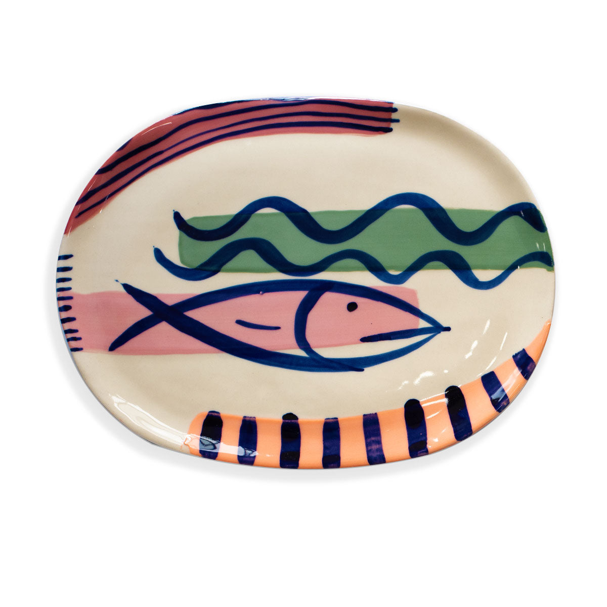 Large Oval Platter Fish