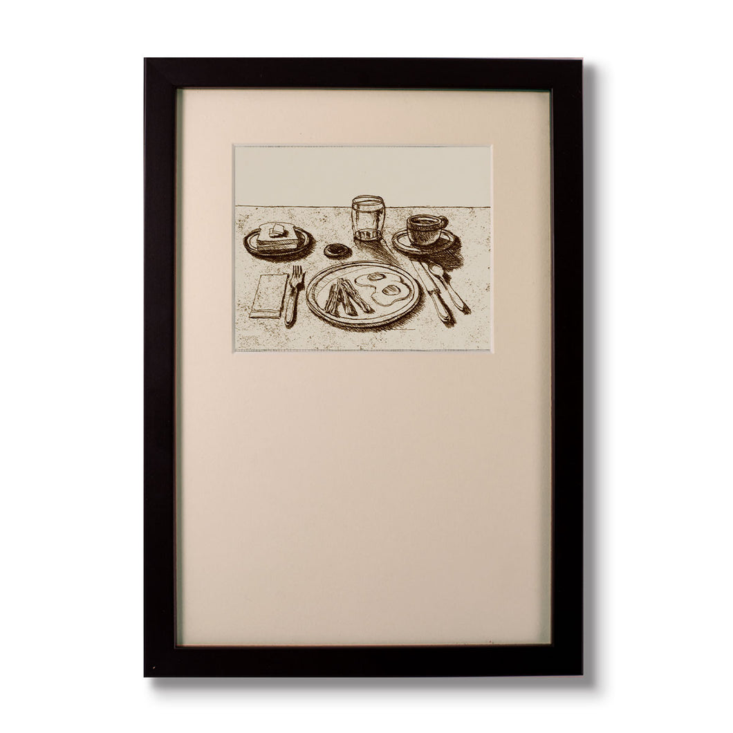 Framed Mounted Print Bacon and Eggs 1964