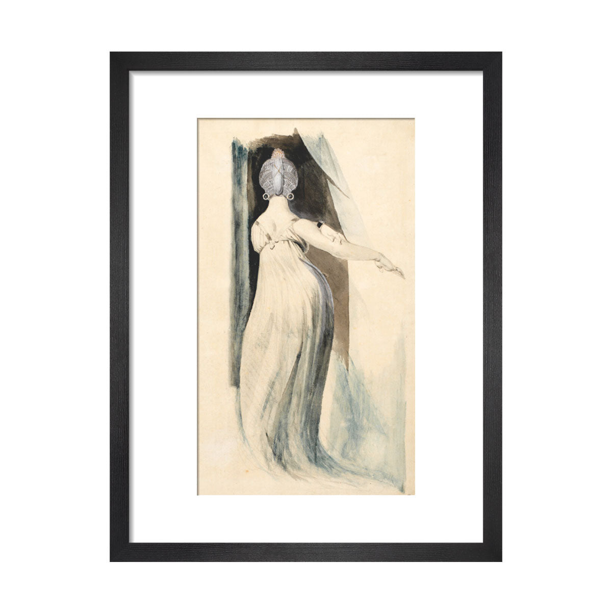 Standing woman seen from the back
