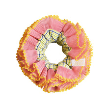 Load image into Gallery viewer, Yellow &amp; Pink Hair Scrunchie
