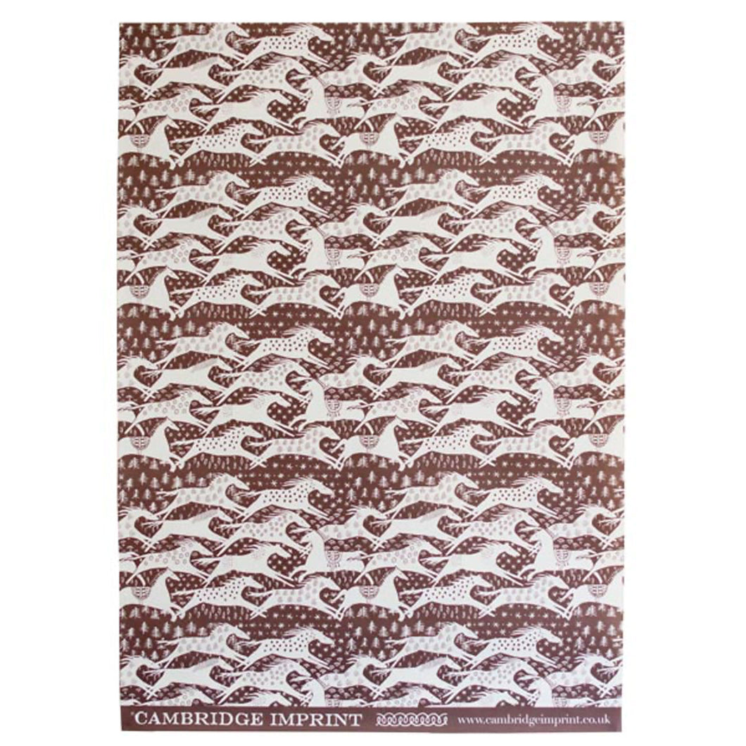 Sheet Wrap Horses Chocolate