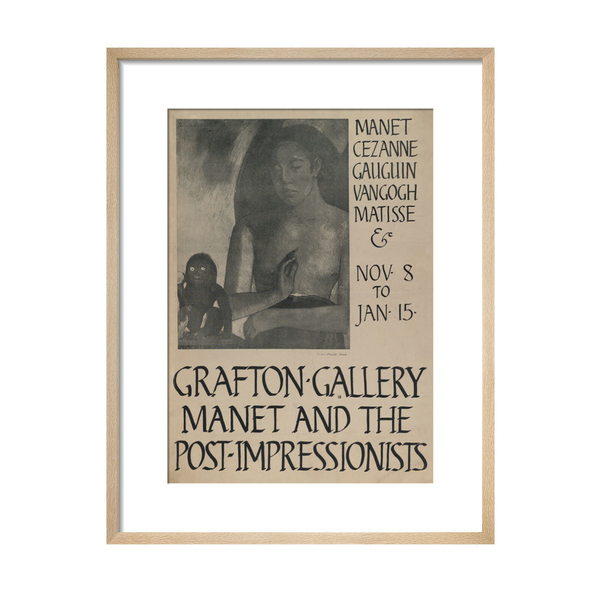 Poster for Manet and the Post-Impressionists Grafton Gallery, 1910