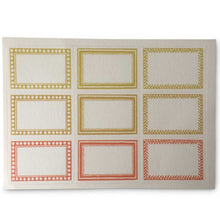 Load image into Gallery viewer, 18 Patterned Labels Orange &amp; Yellow
