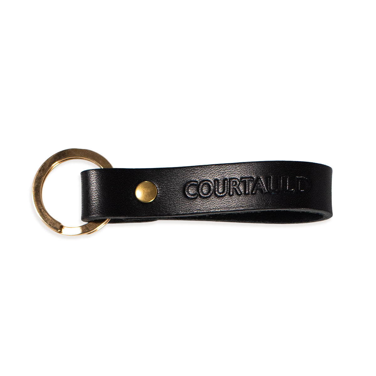 Keyring Courtauld Black Leather
