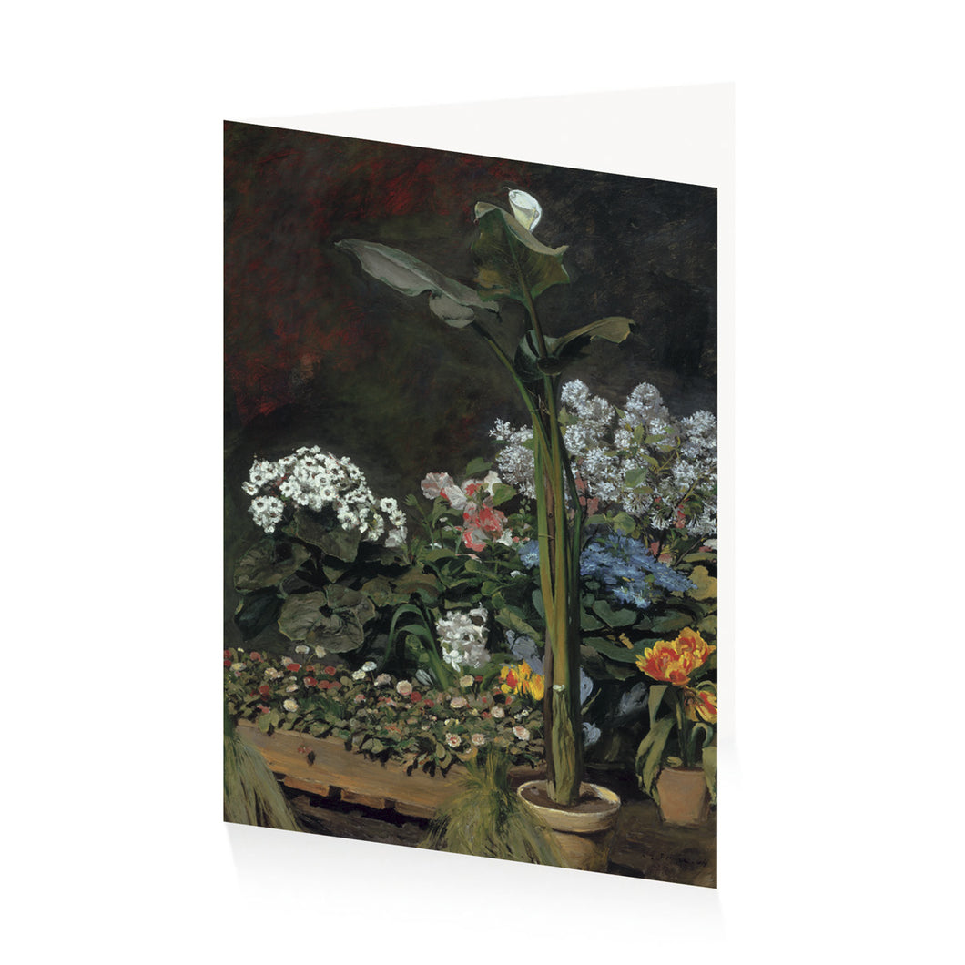 Renoir Lily and Plants Greetings Card