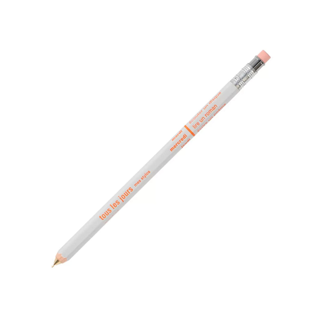 Mechanical Pencil with Eraser - Grey & Orange