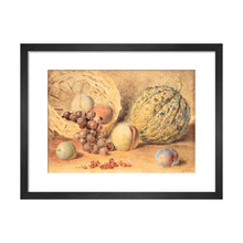 Load image into Gallery viewer, William Henry Hunt, Basket with melon, peaches, grapes and plums
