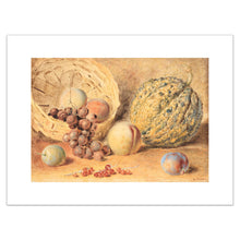 Load image into Gallery viewer, William Henry Hunt, Basket with melon, peaches, grapes and plums
