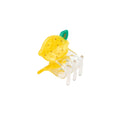 Hair clip with a lemon design on a white background