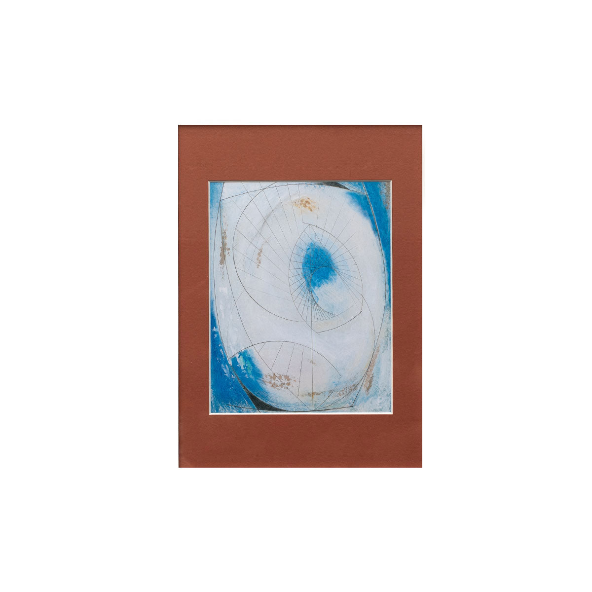 Mounted Print A4 Hepworth Turning Form (Atlantic)