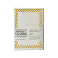 10 Patterned Border Postcards Mustard