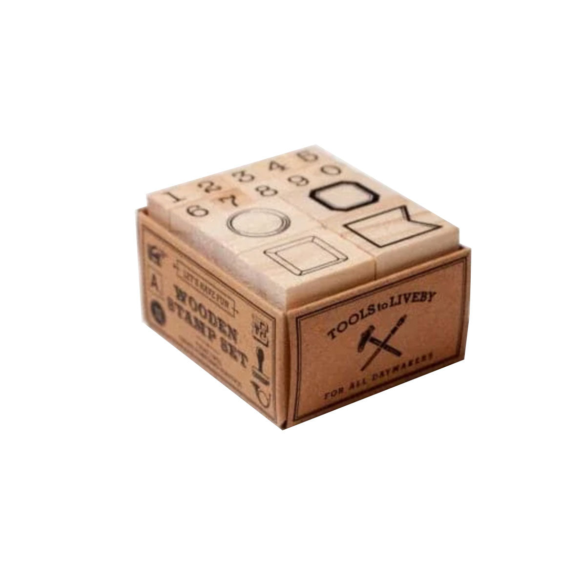 Wooden Stamp Set Numbers